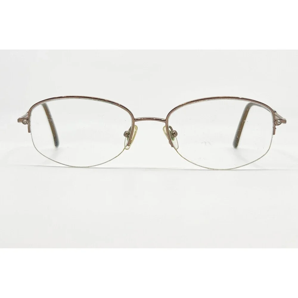 Sferoflex Eyeglasses Womens Brown Semi-Rimless Oval 2587B 267 53-18-135